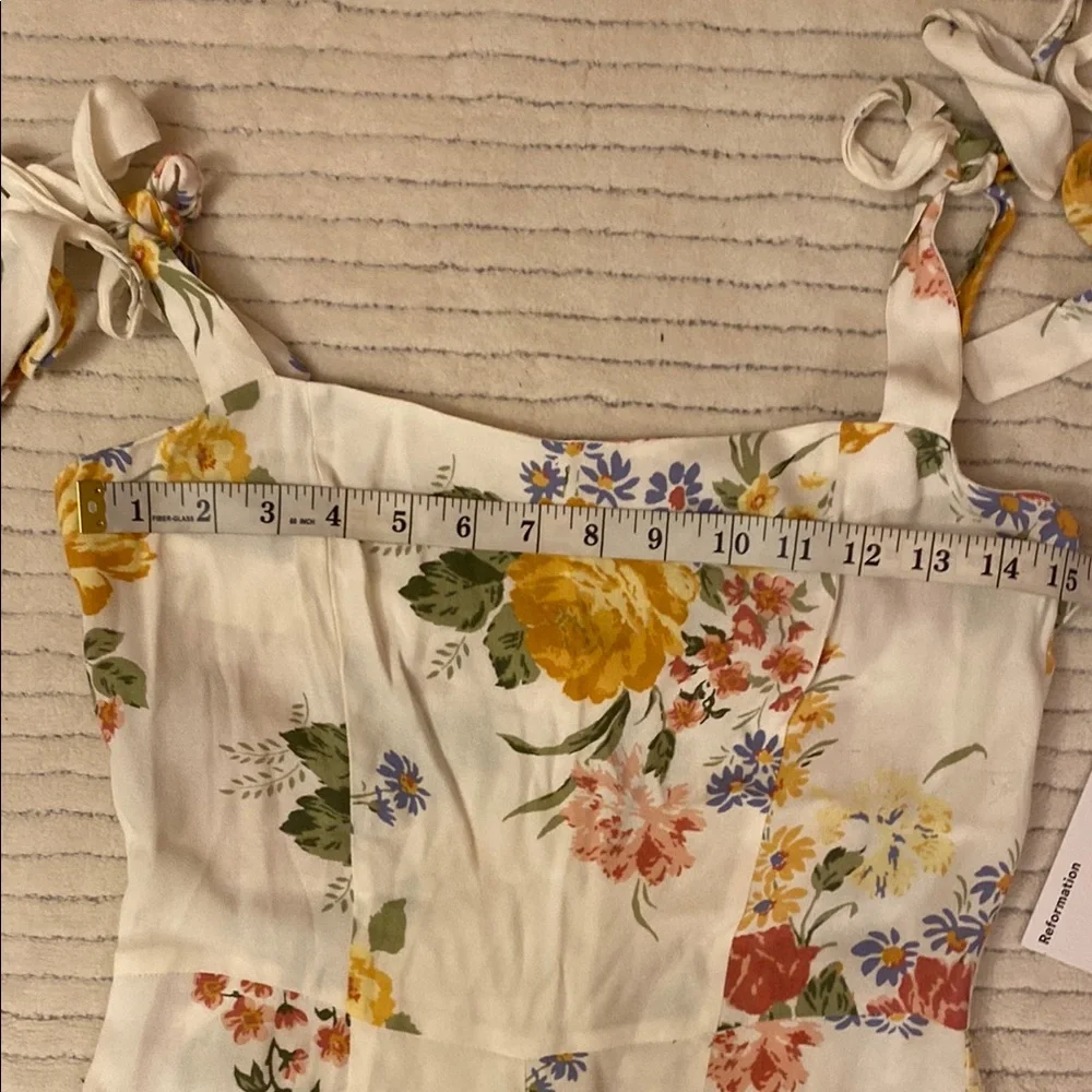 REFORMATION Elegant Floral White Jumpsuit - Picture 8 of 12